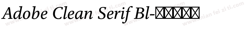 Adobe Clean Serif Bl字体转换